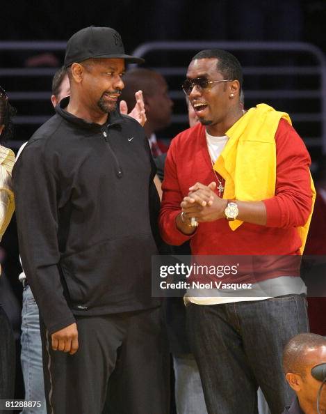 Denzel Washington and Sean 'P. Diddy' Combs attend the Los Angeles... News Photo - Getty Images