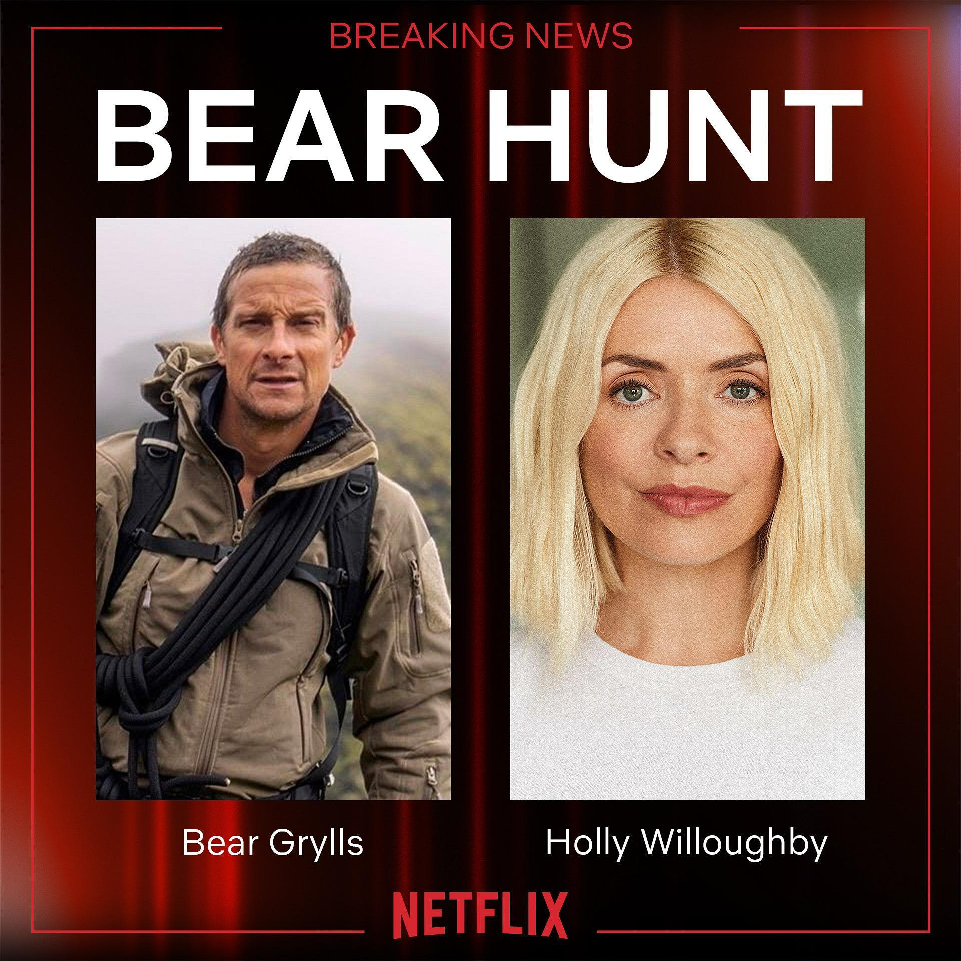 Holly Willoughby instagram Bear Grylls Bear Hunt Netflix