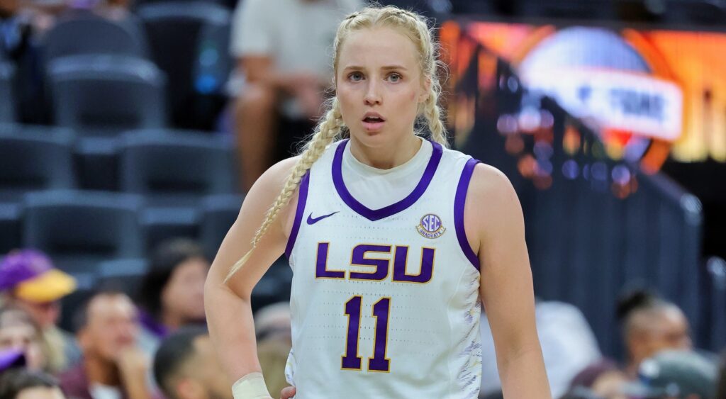 Hailey Van Lith in LSU uniform