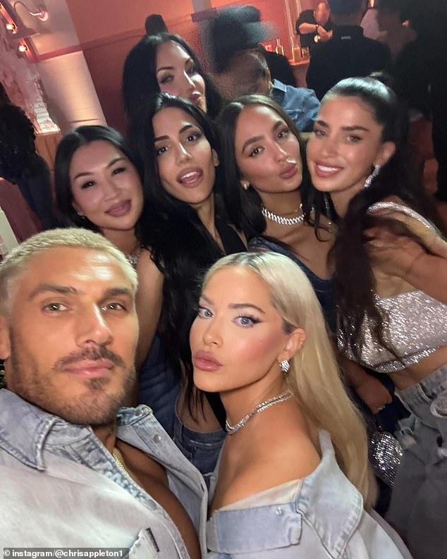 Kim's pals Tracy Romulus, Olivia Pierson, Natalie Halcro, Nicole Williams and Appleton