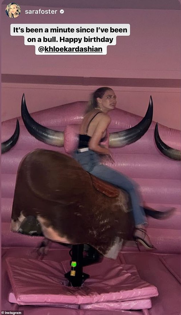 When not grooving on the dance floor guests took turns riding a realistic looking mechanical bull