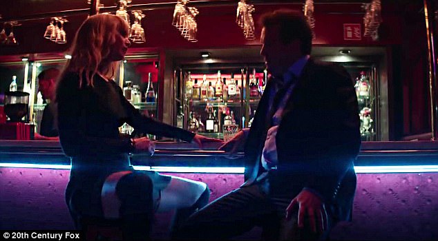 Seductress: The star is completed naked in front of a classroom of people during a nightmare sequence in the movie; pictured with co-star Joel Edgerton