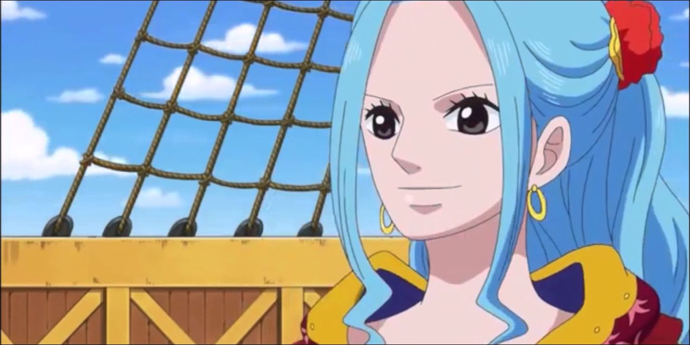 princess vivi in one piece aboard a ship.