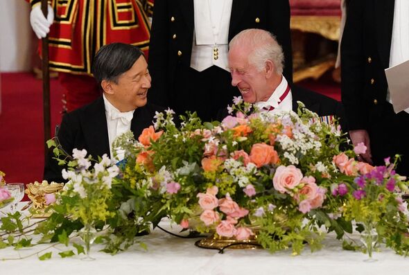 King Charles and Emperor Naruhito smiling