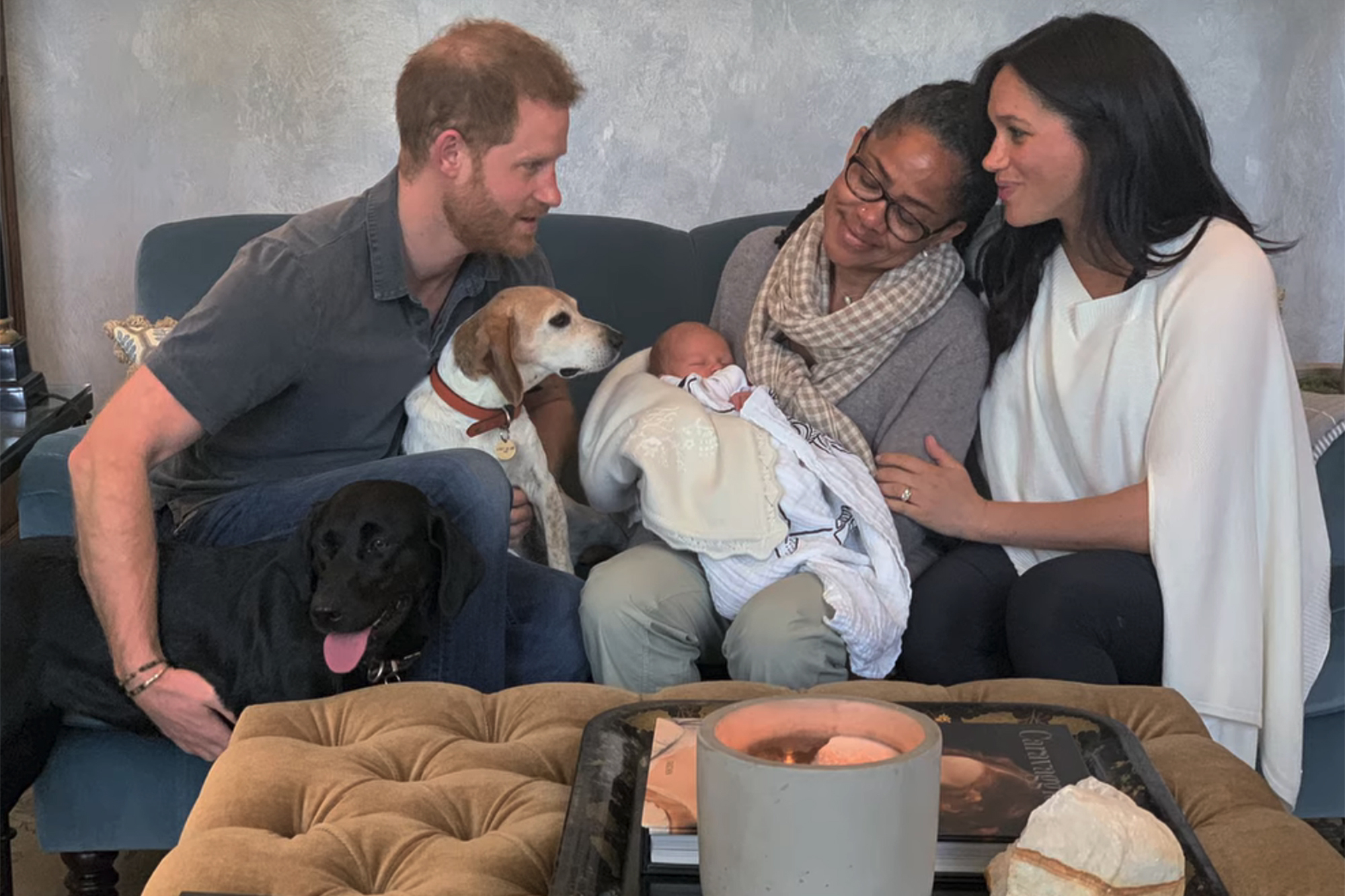 Prince Harry, Doria Ragland, Meghan Markle and Archie