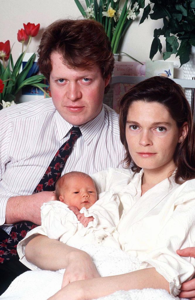 Viscount Althorp and His Wife Victoria With Their First Baby Daughter, Kitty Eleanor Spencer, At St Mary's Hospital, Paddington, London