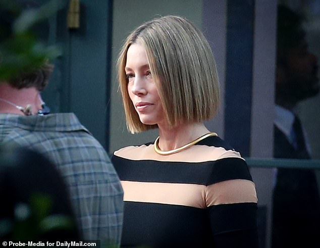 Justin's wife Jessica, meanwhile, was spotted out in public on Tuesday for the first time after her husband's arrest. The actress, 42, filmed scenes for her Amazon series The Better Sister