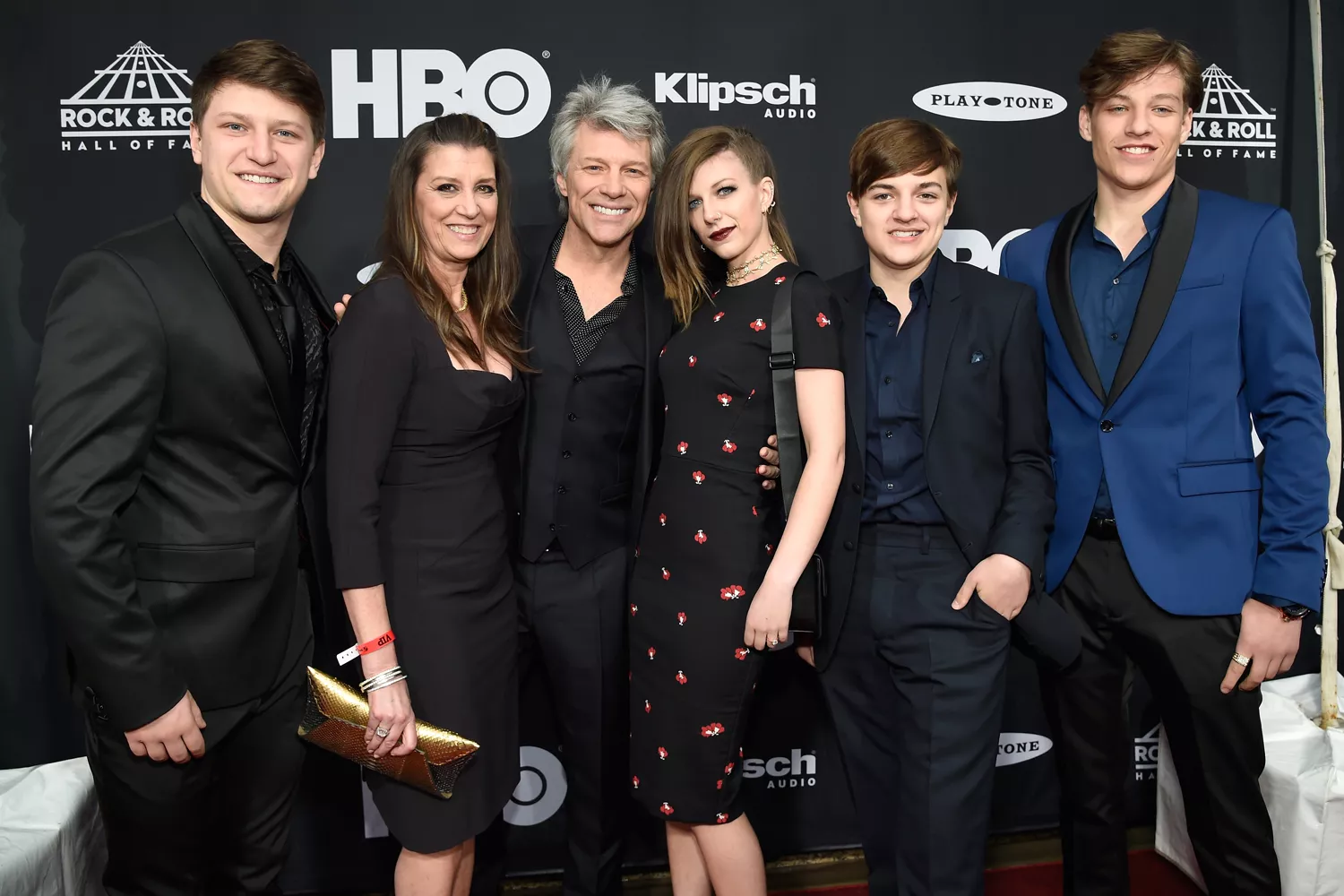 Inductee Jon Bon Jovi and family attend the 33rd Annual Rock & Roll Hall of Fame Induction Ceremony at Public Auditorium on April 14, 2018 in Cleveland, Ohio