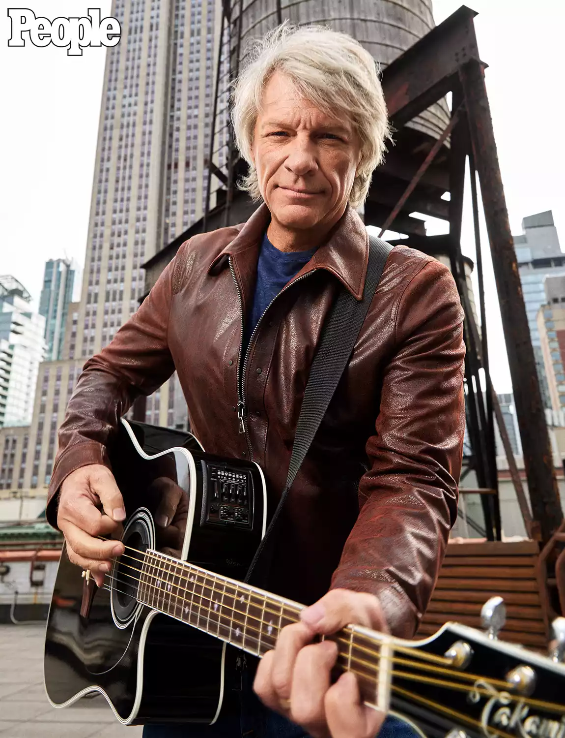 Jon Bon Jovi shot in NYC by Jake Chessum on March 26, 2024.