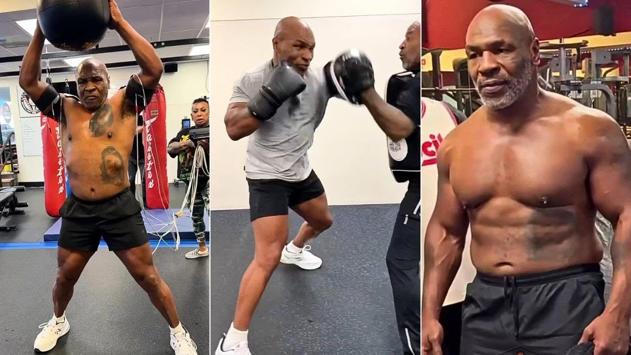 Myke Tyson Training vs Jake Paul | PHENOMENAL Shape at Age 57 - YouTube