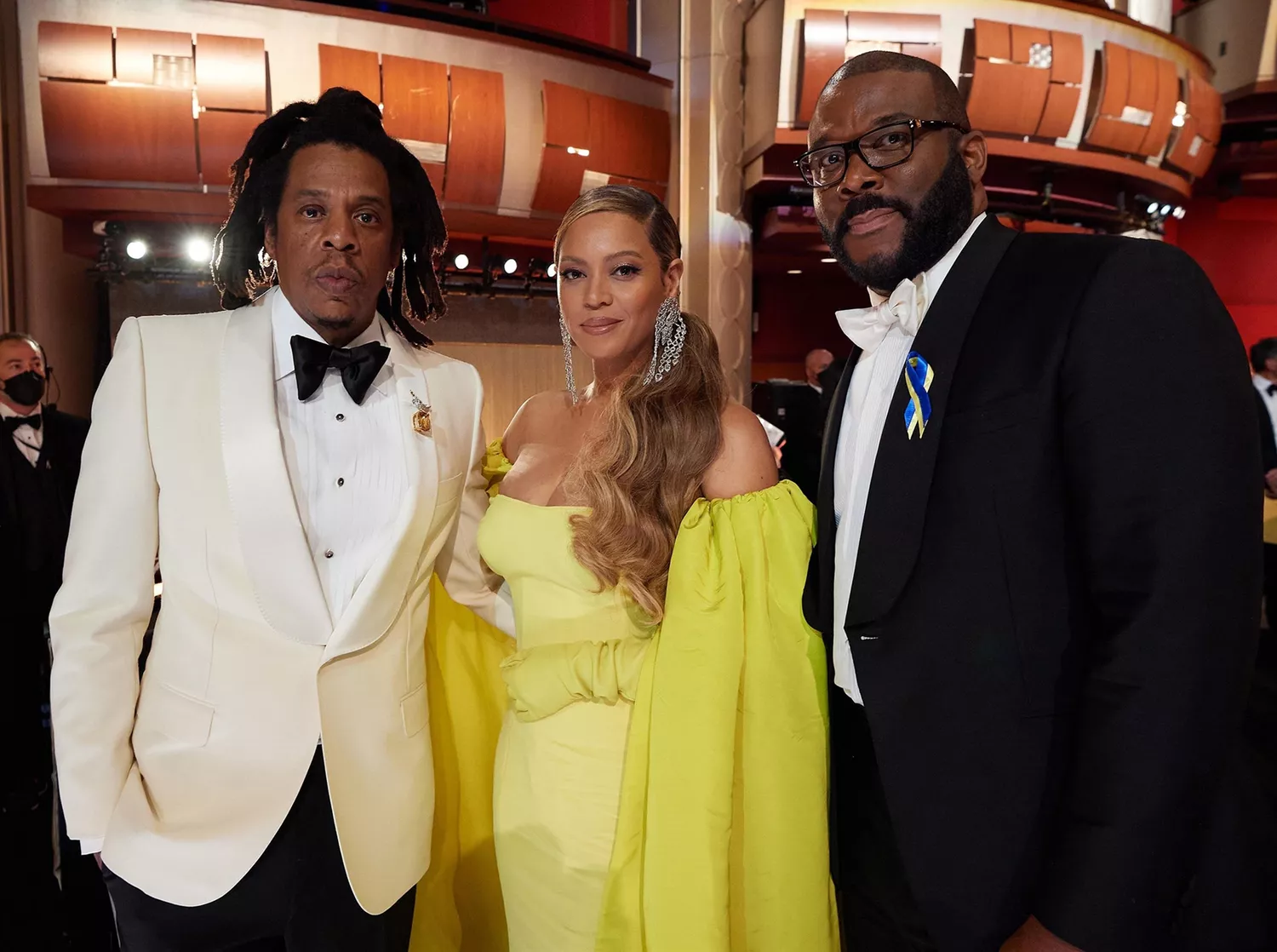 Jay-Z, Beyoncé and Tyler Perry - Hollywood, CA - The 94th Annual Academy Awards