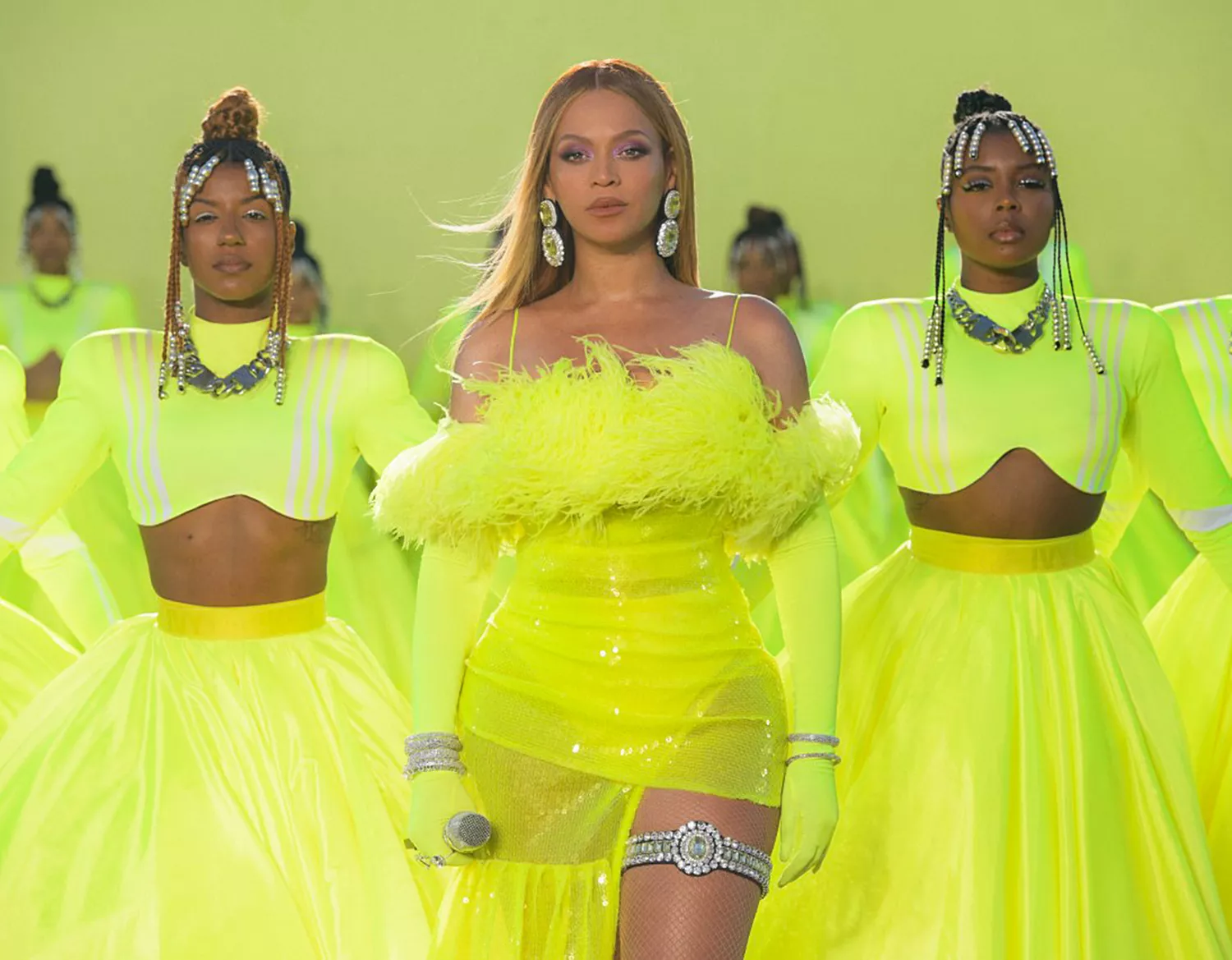 BeyoncÃ© performs during the ABC telecast of the 94th OscarsÂ® on Sunday, March 27, 2022 in Los Angeles, California