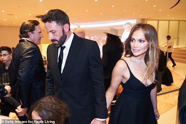 Memorial service: Jennifer and husband Ben Affleck were in Miami to attend the star-studded memorial service to the celebrate the life of socialite JR Ridinger on Saturday