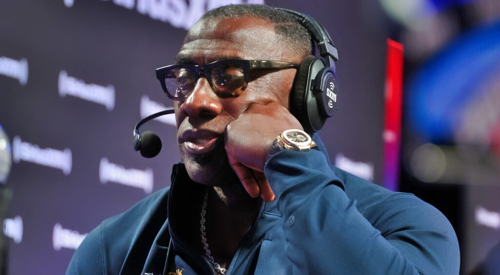 Shannon Sharpe with headset on