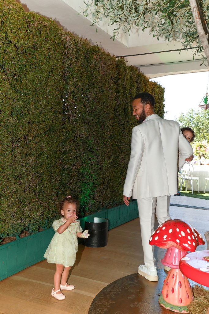 John Legend and Esti at the tea party. 