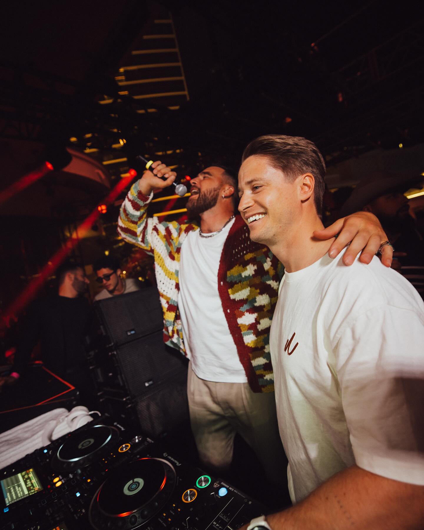 The Chiefs star hit the decks on Sunday night alongside DJ and producer Kygo