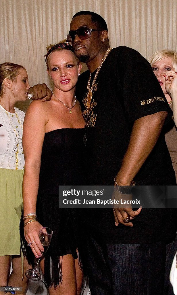 Britney Spears and P. Diddy attend an evening at PURE Nightclub... News Photo - Getty Images