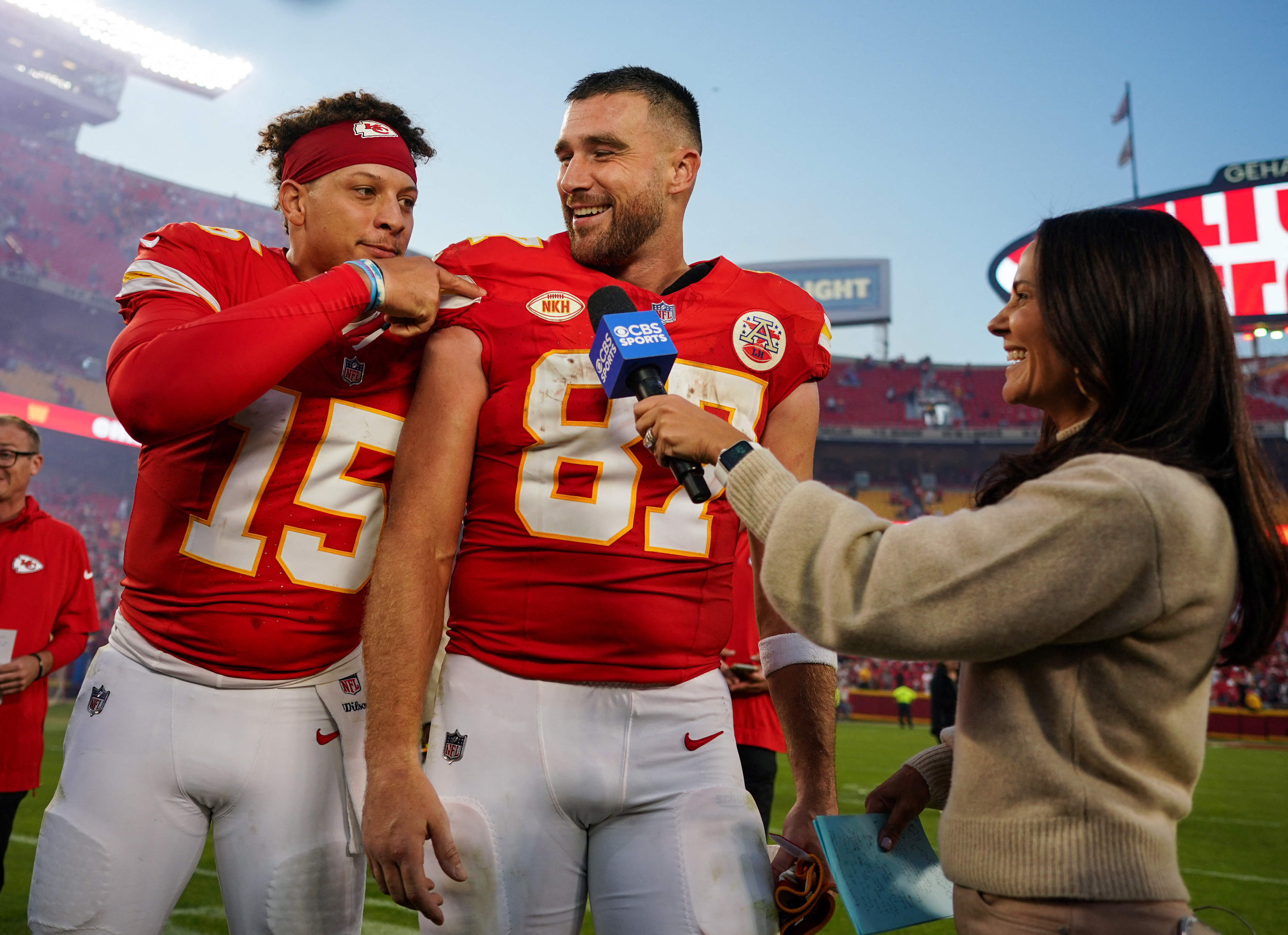 Travis Kelce and Patrick Mahomes