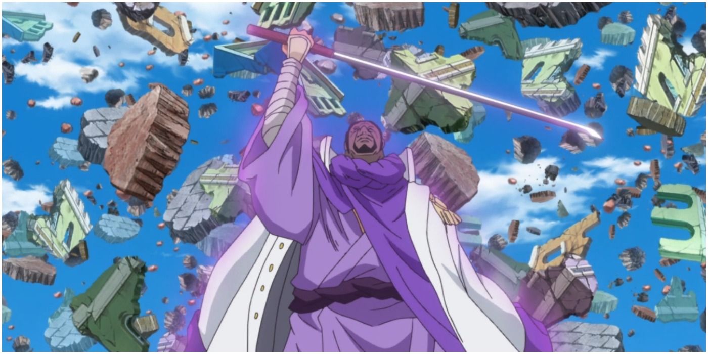 Fujitora Using The Press-Press Fruit In Battle In Dressrosa