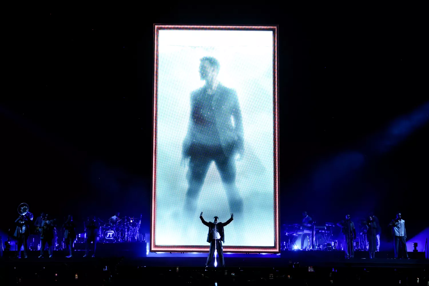 Justin Timberlake performs onstage during his The Forget Tomorrow World Tour at Rogers Arena on April 29, 2024 in Vancouver, British Columbia. 