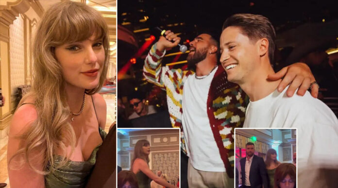 Taylor Swift was nowhere to be seen as Travis Kelce parties in Las Vegas