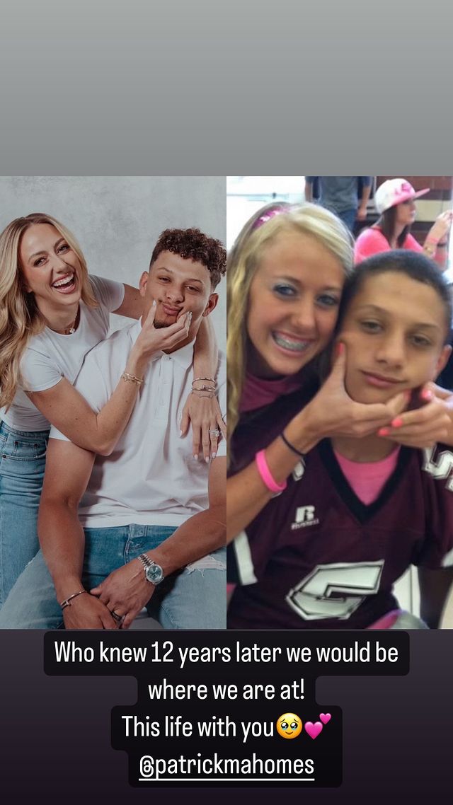 Brittany Mahomes shared a throwback photo of her and Patrick