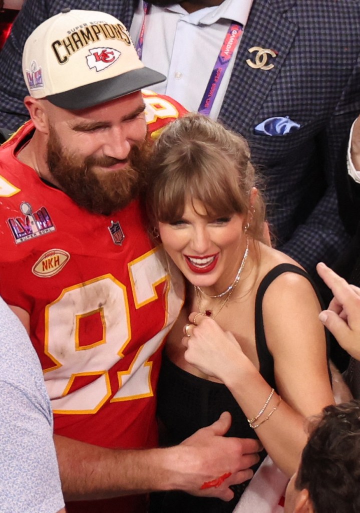 Taylor Swift supported Travis Kelce during his Super Bowl win in Las Vegas in February 2024.