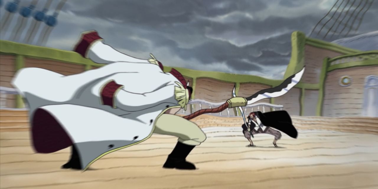 Shanks clashing with Whitebeard