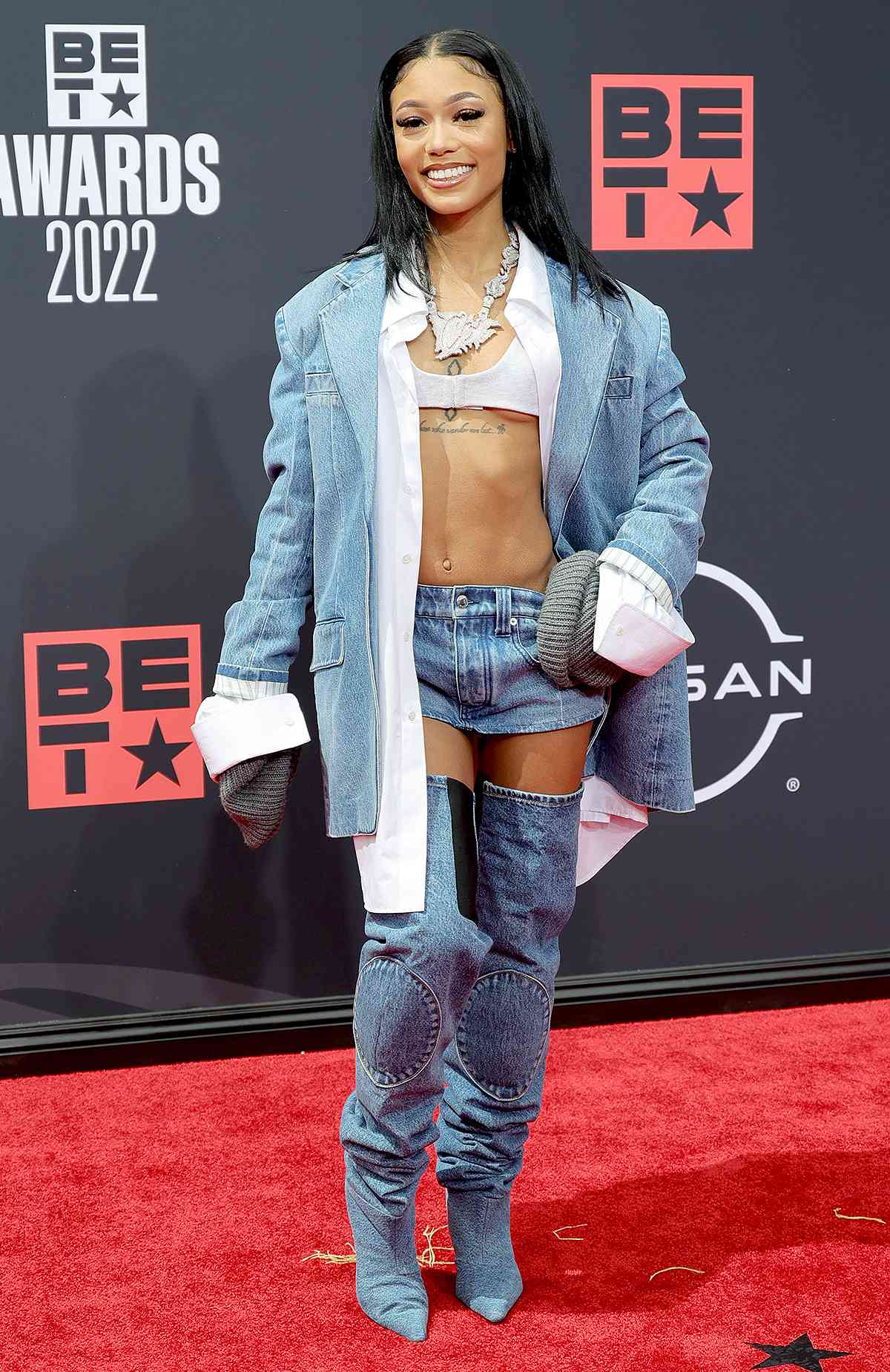 Coi Leray attends the 2022 BET Awards at Microsoft Theater on June 26, 2022 in Los Angeles, California.