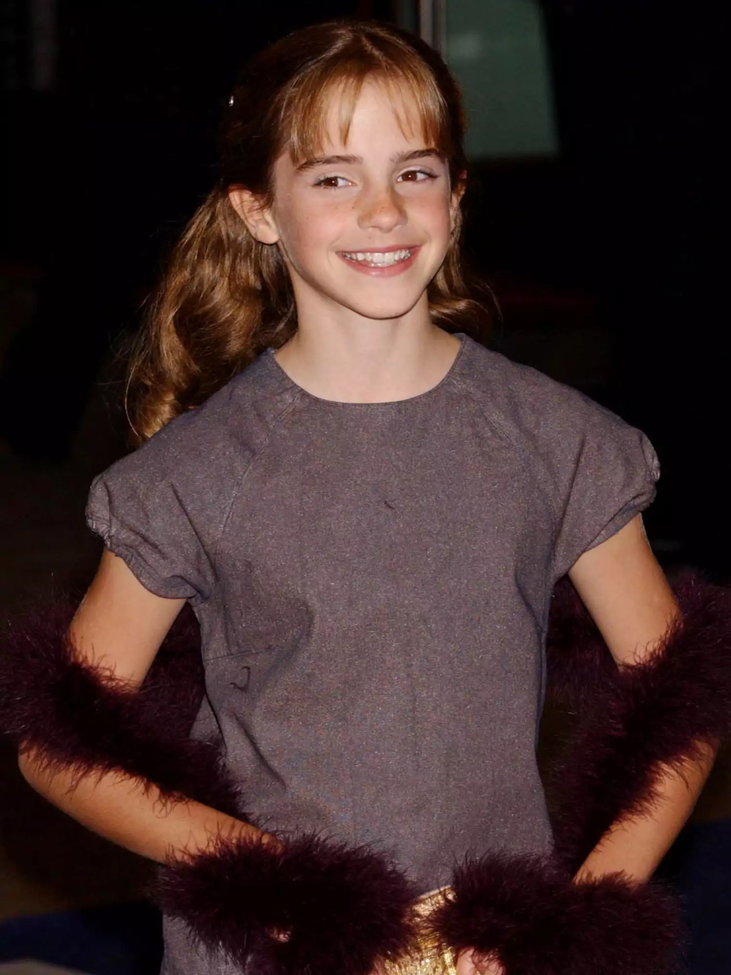 Emma Watson arrives for the world premiere of 'Harry Potter and the Philosopher's Stone'.