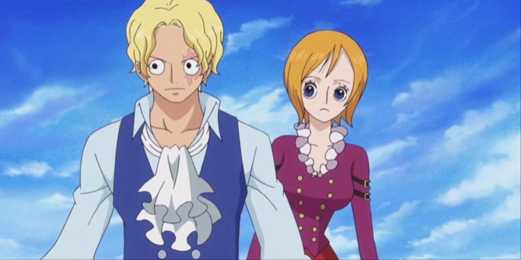 Sabo meeting with Koala prior to the Mary Geoise attack in One Piece