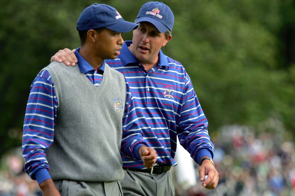 “I felt like history needed it,” said one pro of pairing Woods and Mickelson at the 2004 Ryder Cup. 