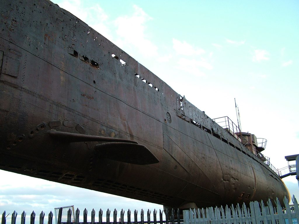 The hull of U-534.