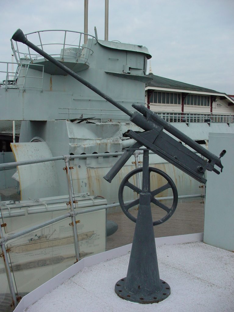 Ani-aircraft gun on board U-534. 