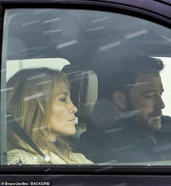 Rekindled: In exclusive pictures obtained by DailyMail.com, Ben, 48, and Jennifer, 51, appeared relaxed and at ease around one another as they then sat side-by-side in an SUV in Montana