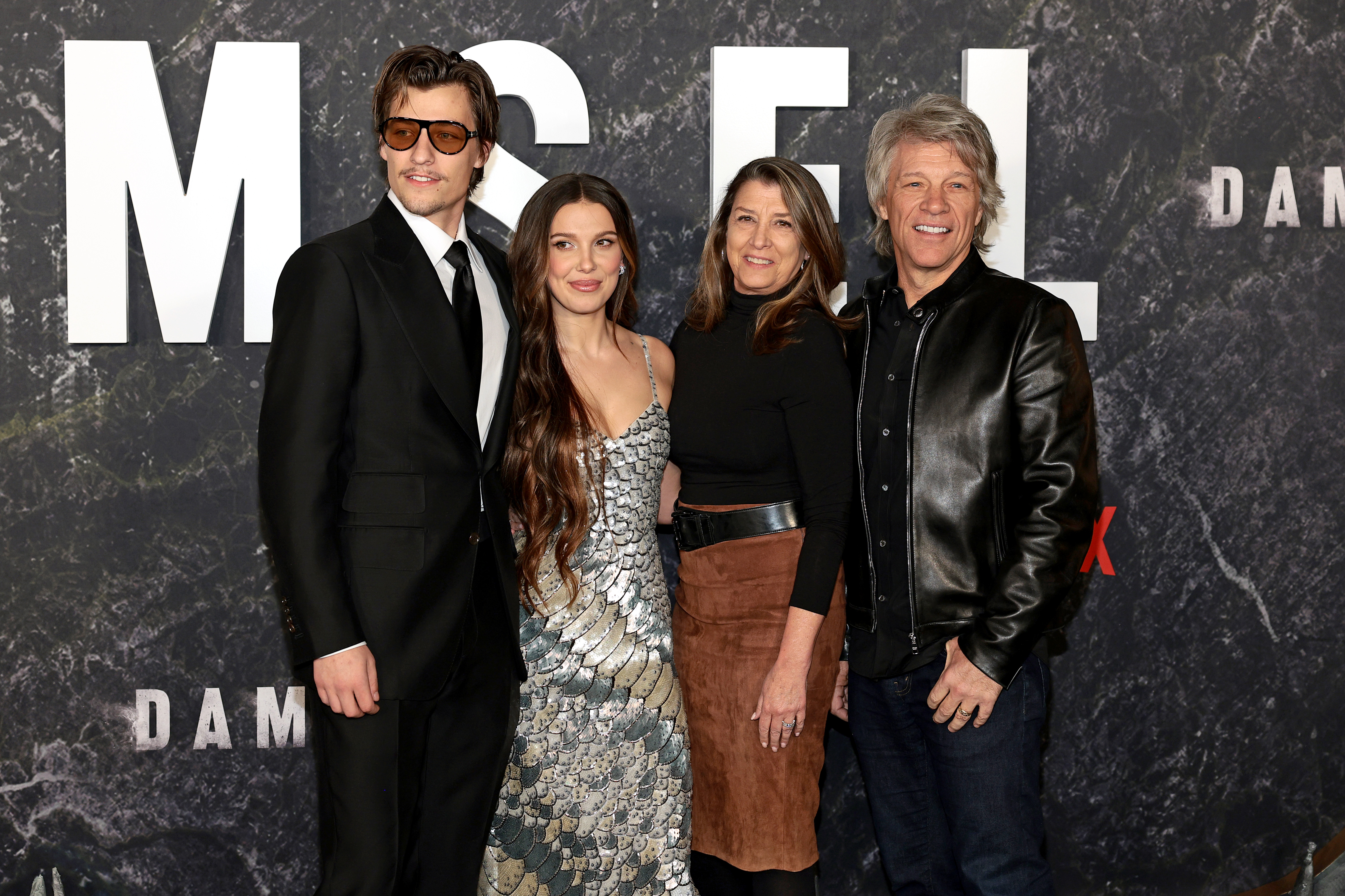 Jon Bon Jovi, Dorothea Hurley, Millie Bobby Brown and Jake Bongiovi