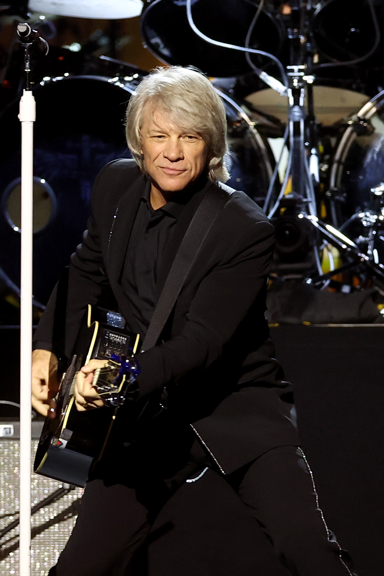 Jon Bon Jovi performing.