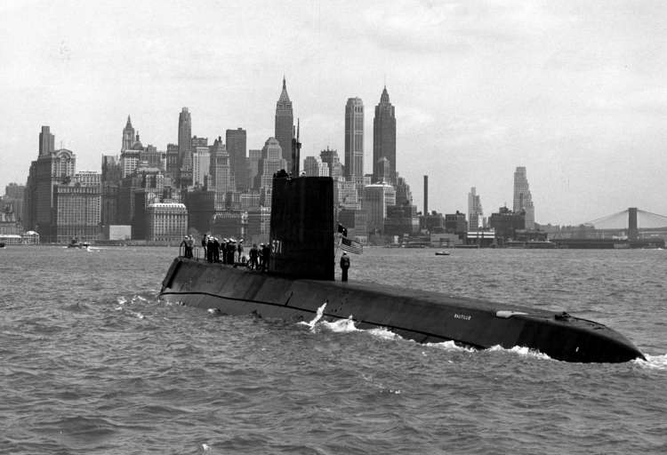 USS Nautilus arriving in New York, 1958