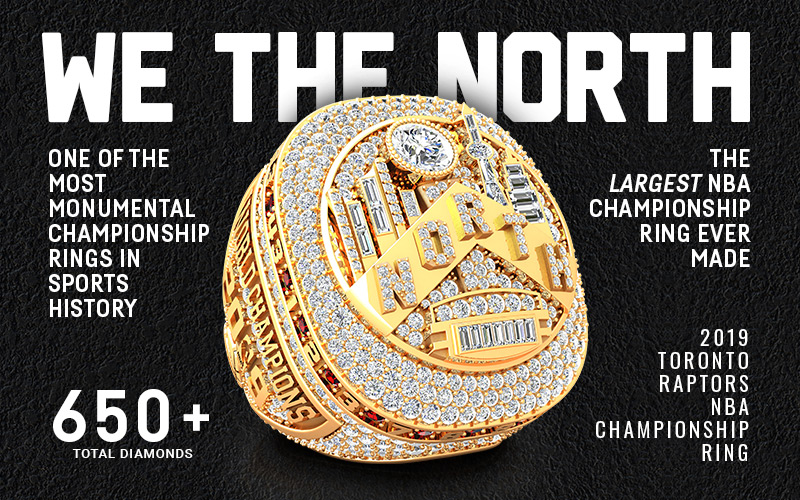 Official 2019 Toronto Raptors NBA Championship Ring By Baron® Rings