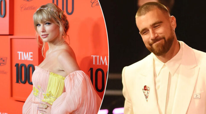 Travis Kelce and Taylor Swift in Time 100