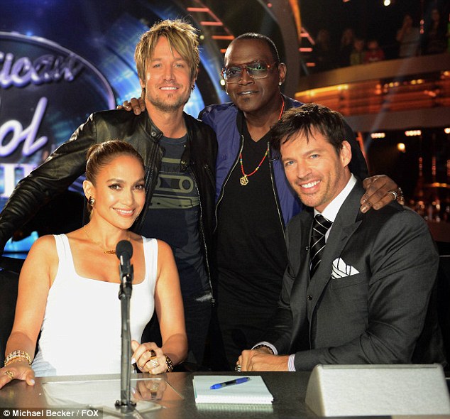 She sure pretties up this group: The On The Six knockout with Keith Urban, Randy Jackson and Harry Connick Jr