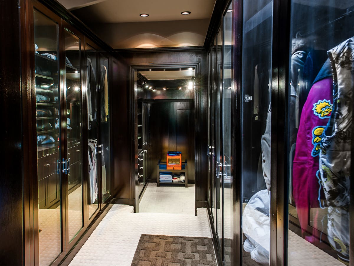 Fiddy's customized walk-in closet