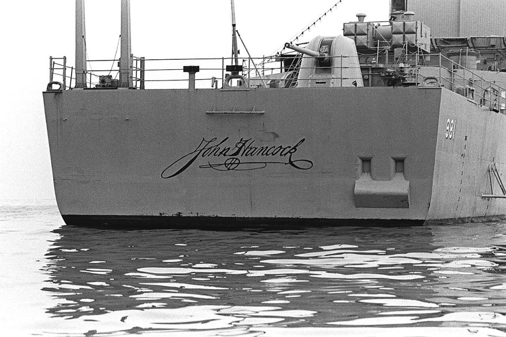 Rear of the ship showing the famous signature. 