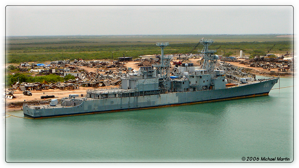 USS John Hancock waiting to be scrapped. 