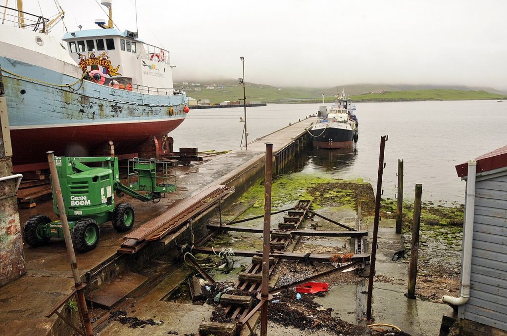 Prince Olav's Slipway in Scalloway. 