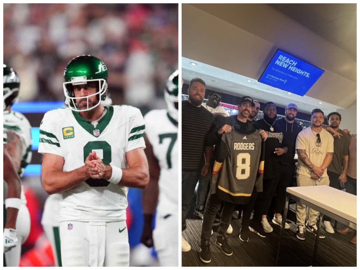 $200 million worth Aaron Rodgers takes his entire offensive linemen on a trip to Vegas just 3 weeks before the Super Bowl