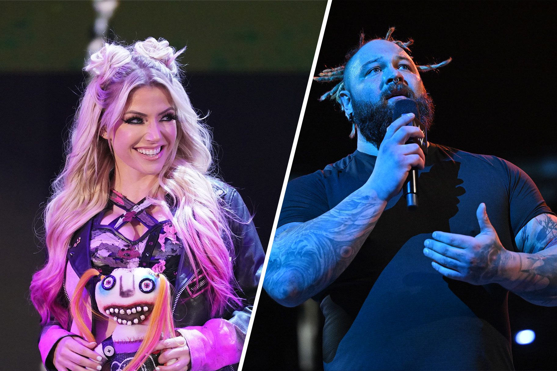 Split image of Alexa Bliss and Bray Wyatt