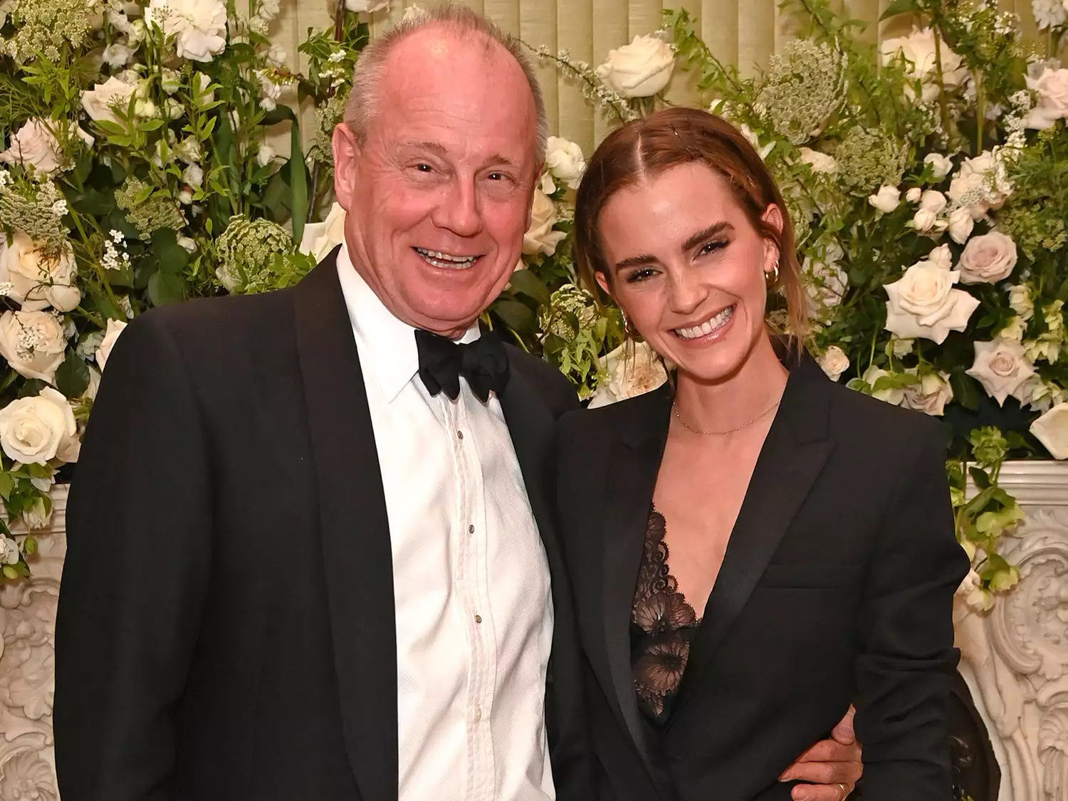 Chris Watson and Emma Watson attend the British Vogue and Tiffany & Co. Fashion and Film Party 2022 on March 13, 2022 in London, England. 