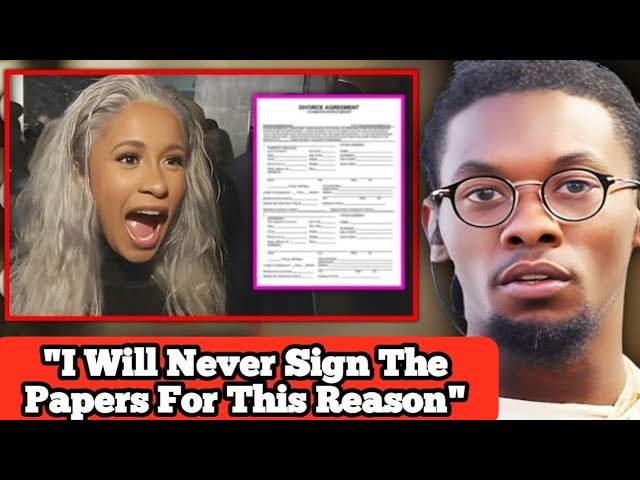 Offset Reveals During A Shocking Interview Why He Will Not Sign The Divorce  Papers With Cardi B - YouTube