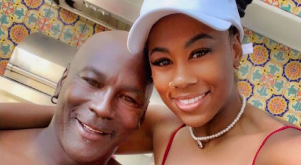 Michael Jordan poses with his daughter Jasmine.